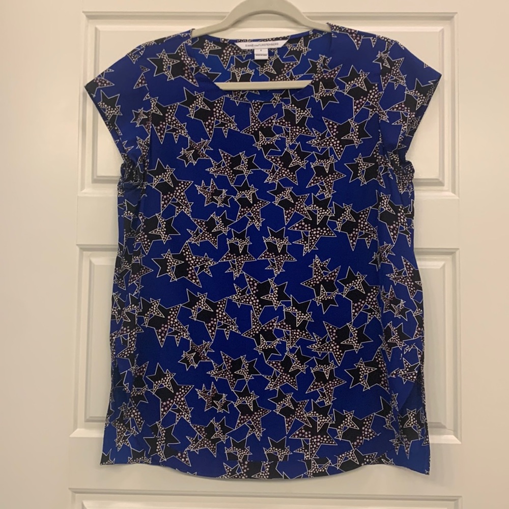 Dvf silk boys star top